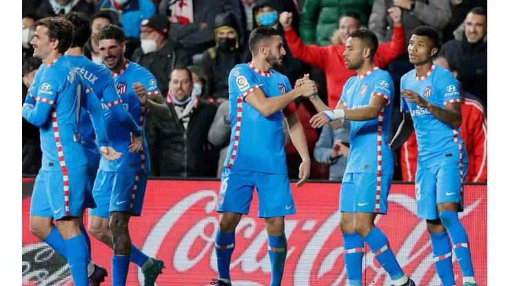 Festejo de gol de Atlético de Madrid.
