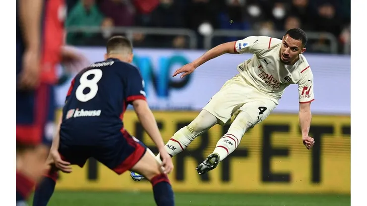 Bennacer en remate del gol.