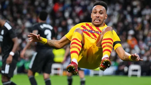 La pirueta de Aubameyang tras el gol ante Real Madrid.