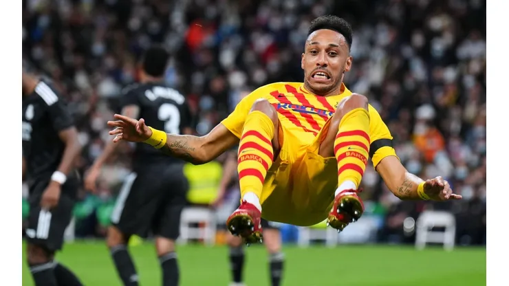La pirueta de Aubameyang tras el gol ante Real Madrid.
