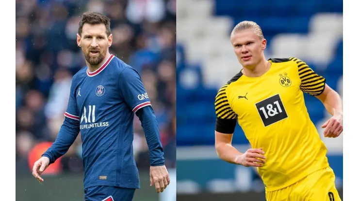 Lionel Messi y Erling Haaland.