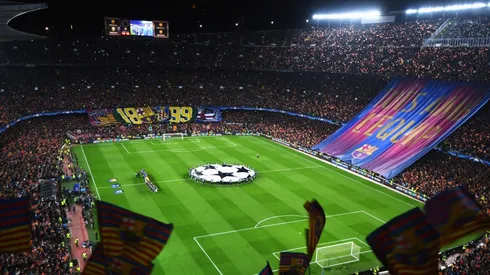 El Camp Nou vestido de gala en la Champions League.