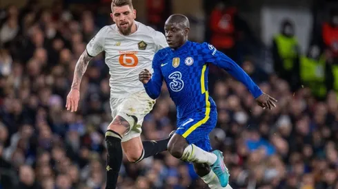 Chelsea y Lille, en el partido de ida de los octavos de Champions.