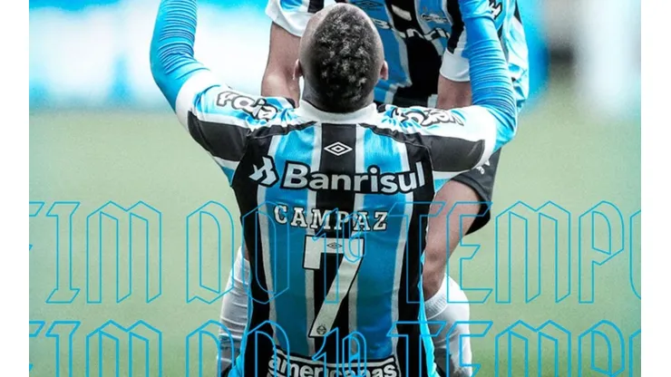 Festejo de gol de Campaz.