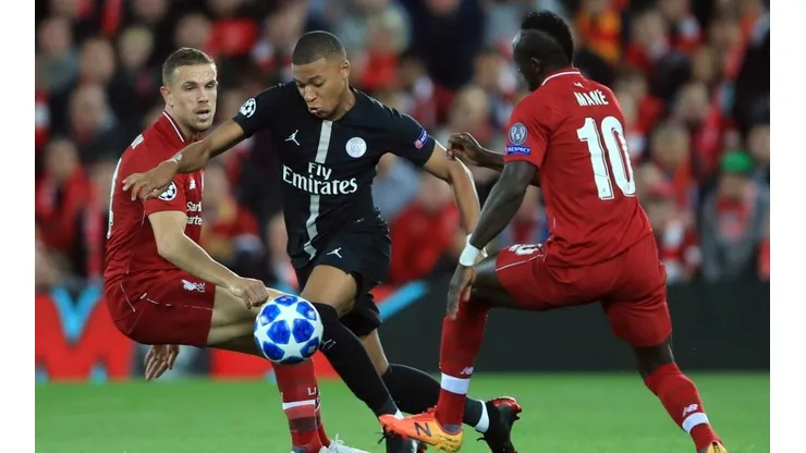 Mbappé y Mané, en un duelo de Champions League en 2018.
