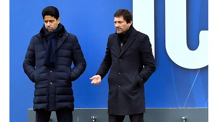 Al Khelaifi y Leonardo en PSG.