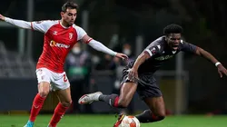 Acción de juego entre Sporting Braga vs Mónaco.