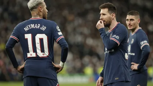 Jugadores del PSG anoche.