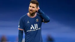 Messi en el estadio Santiago Bernabéu.
