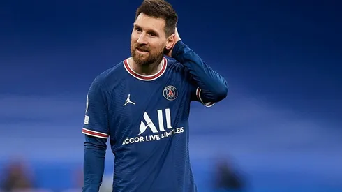 Messi en el estadio Santiago Bernabéu.