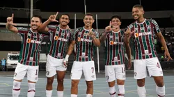 Fluminense celebrando el primer gol de Germán Cano.