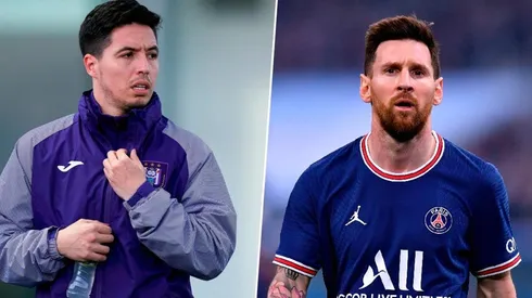 Samir Nasri y Lionel Messi.