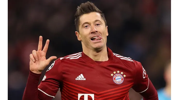 Festejo de Lewandowski con Bayern.