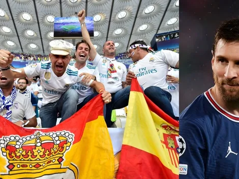 Mensaje de los hinchas de Real Madrid para Messi previo al choque con PSG