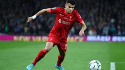 Luis Díaz en acción con Liverpool.