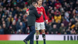 Ralf Rangnick y Cristiano Ronaldo.