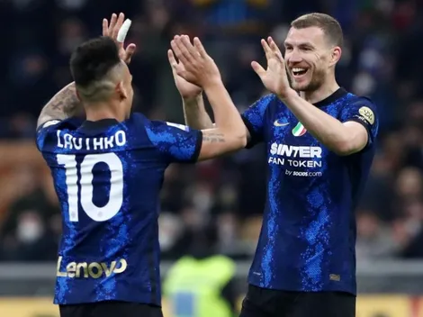 Lautaro Martínez y Dzeko se combinan para goleada de Inter y vuelta a la cima