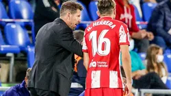 Héctor Herrera con Simeone.