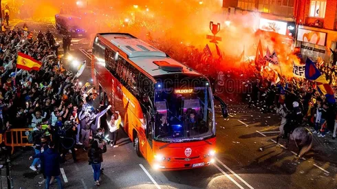 Recibimiento de Valencia en Mestalla.