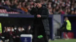 Simeone en partido de Atlético.