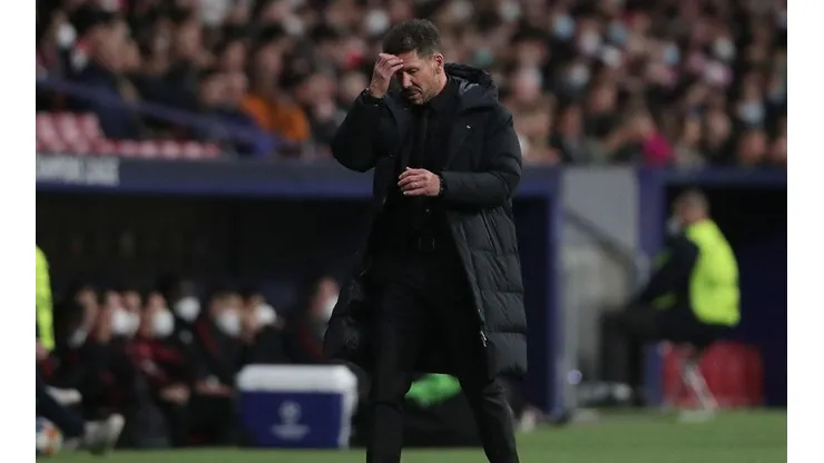 Simeone en partido de Atlético.