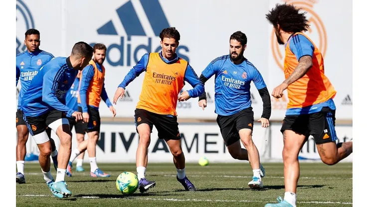 Entrenamiento de Real Madrid.