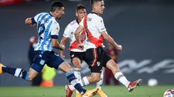 Agustín Palavecino define y convierte en el último River vs. Racing (Foto: Getty).