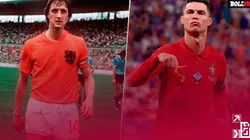 Johan Cruyff y Cristiano Ronaldo, dos de las figuras de la lista.