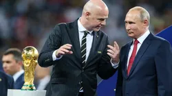 Gianni Infantino junto a Vladimir Putin en Rusia 2018.