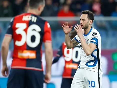 Inter no aprovechó el desliz del líder y continuó segundo tras su empate con Genoa