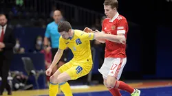 Ucrania y Rusia en la Euro Futsal 2022.