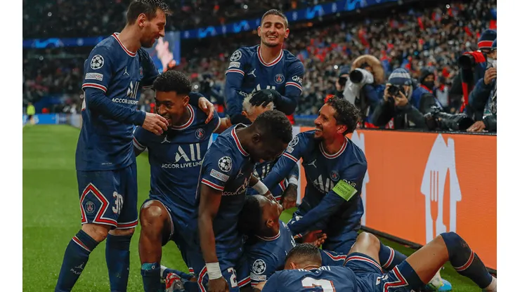 PSG en festejo de gol.