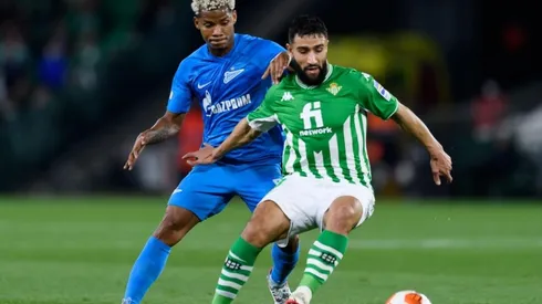 Fekir y el colombiano Wilmar Barrios, en el Betis vs Zenit.