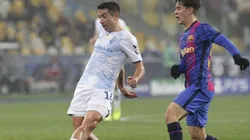 Carlos de Pena, en un partido del Dinamo Kiev ante Barcelona por Champions League.