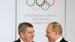 Thomas Bach y Vladimir Putin