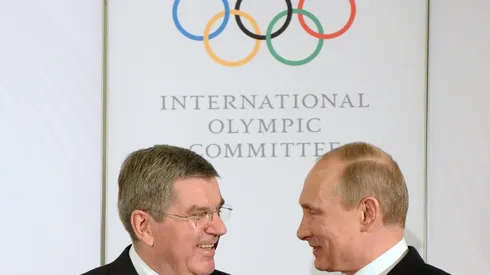 Thomas Bach y Vladimir Putin