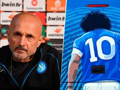 Luciano Spalleti se encomienda a Maradona para el partido de Napoli con Barcelona