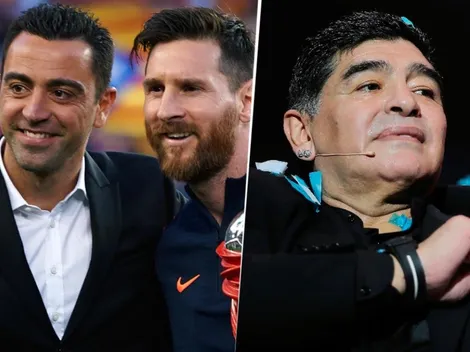 Xavi calienta a Napoli con una contundente frase: ¿Maradona o Messi?