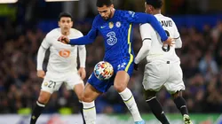 Chelsea en acción con Lille.
