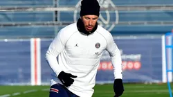 Ramos en entrenamiento con PSG.
