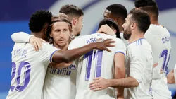 Festejo de gol de Real Madrid.