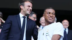 Emmanuel Macron y Kylian Mbappé en un acto de la presidencia de Francia.