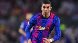 Ferran Torres y su particular camiseta en el segundo tiempo ante Napoli.