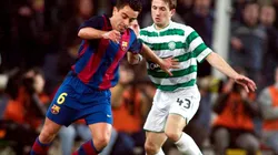 Xavi Hernández en el último encuentro del Barcelona en la Europa League.