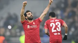 Mohamed Salah festeja uno de sus goles en la Champions League.