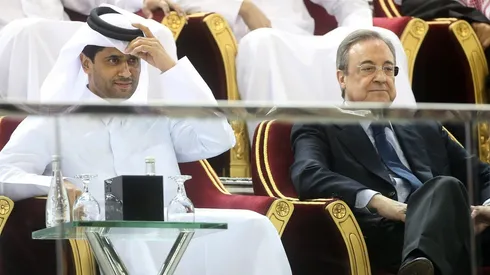 Nasser Al-Khelaïfi y Florentino Pérez.