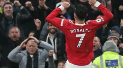 Cristiano Ronaldo en festejo con Manchester United.