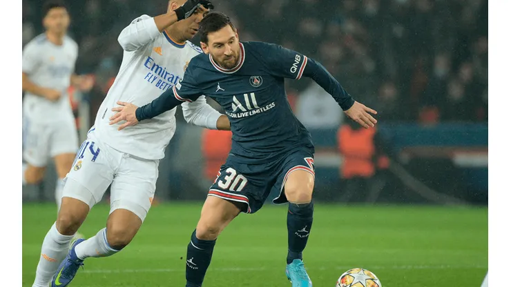 Lionel Messi en acción ante Real Madrid.