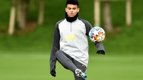 Luis Díaz en entrenamiento previo a Champions.