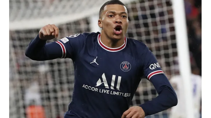 Kylian Mbappé celebrando su tanto ante Real Madrid.